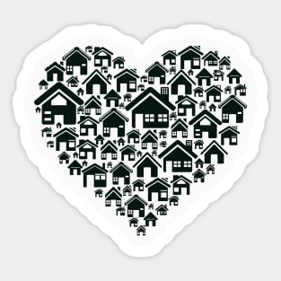 Home is Where the Heart is - Black Sticker